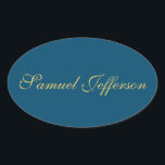 Trendiget Blue Guld Professionell minimalist Namn<br><div class="desc">Representera dig med den här moderna eleganten. Den här mallen kan anpassas för att uppfylla alla professioneller.</div>