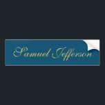 Trendiget Blue Guld Professionell minimalist Namn Bildekal<br><div class="desc">Representera dig med den här moderna eleganten. Den här mallen kan anpassas för att uppfylla alla professioneller.</div>