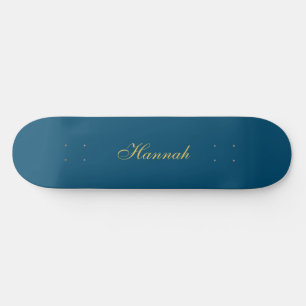 Trendiget Blue Guld Professionell minimalist Namn Mini Skateboard Bräda 18,5 Cm