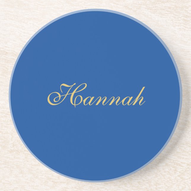 Trendiget Blue Guld Professionell minimalist Namn Underlägg (Framsidan)