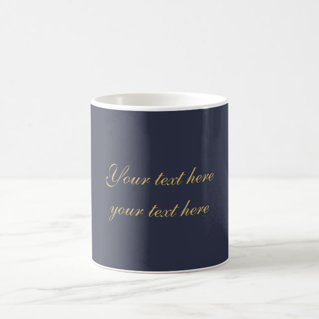 Trendiget Blue Guld Professionell  minimalistisk e Kaffemugg (Center)