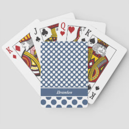 Trendiget Blue Polka Dot Mönster Casinokort