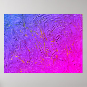 Trendiget Blue Red Lila Rosa Gult Modern Abstrakt Poster