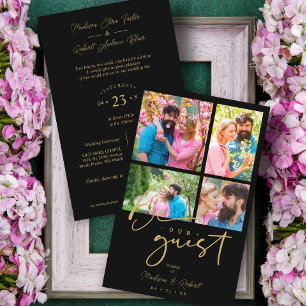 Trendiget Boda de Collage Budget Black 4 Fotos