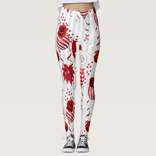 Trendiget Bollar och Poinsettia Leggings