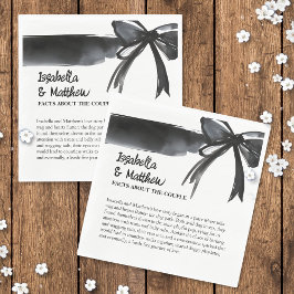 Trendiget Bow Black and White i bröllop par Facts Pappersservett