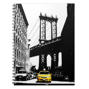 Trendiget Brooklyn Bridge New York City Pop Art Ny Anteckningsbok