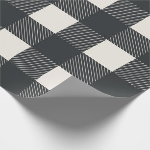 Trendiget Buffalo Check Black Simple Snyggt Presentpapper