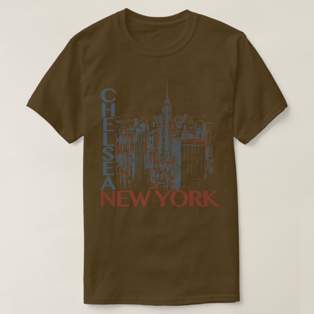 Trendiget Chelsea New York Nattort Poster1197 T Shirt (Design framsida)