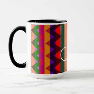 Trendiget Chevron Rand Mönster #11 Mugg