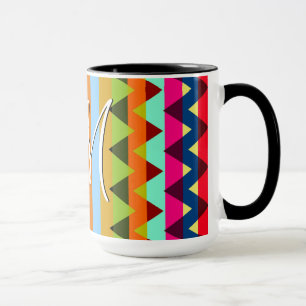 Trendiget Chevron Rand Mönster #16 Mugg