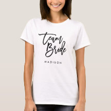 Trendiget chic Push Black Script Team Bride