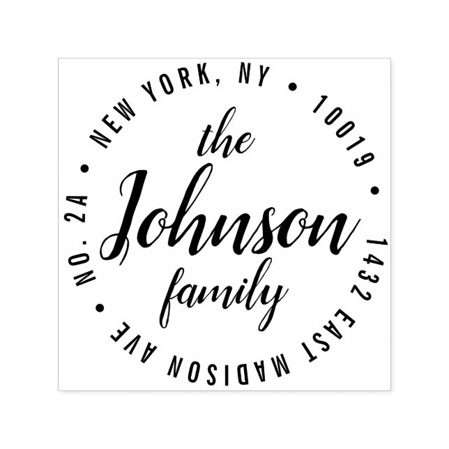 Trendiget Circle Returadress Self Inking Frimärke Självfärgande Stämpel (Design)