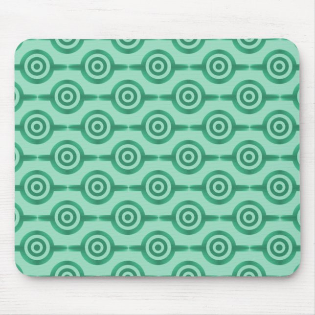 Trendiget Circles Grönt  Circles Mousepad Musmatta (Framsidan)