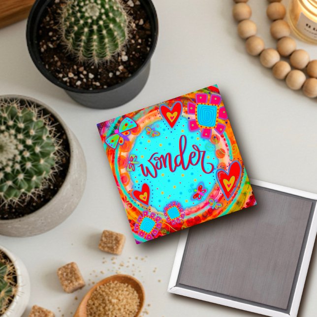 Trendiget  Cute Whimsical Roligt Colorful Kids Magnet (Skapare uppladdad)