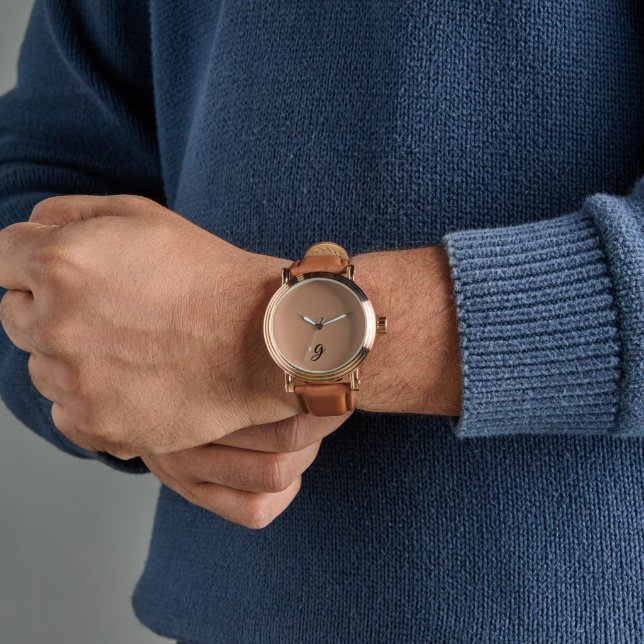 Trendiget elegant Brun Anpassa Armbandsur (Handled)