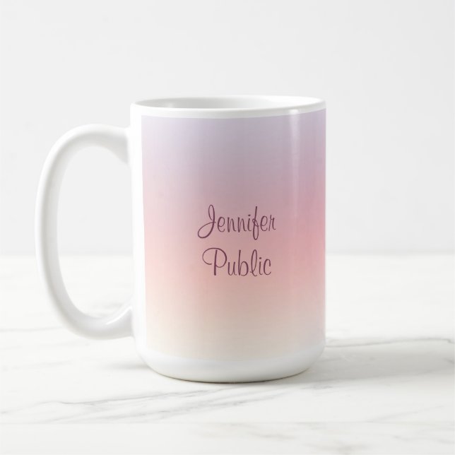Trendiget elegant Färgfyllt, modernt handskrivet s Kaffemugg (Vänster)