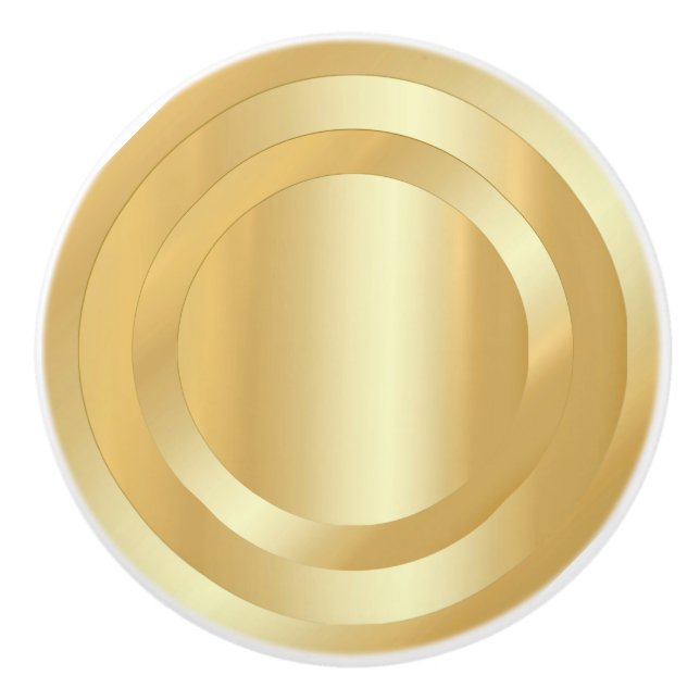 Trendiget Elegant Faux Guld Glamor Knopp (Framsidan)