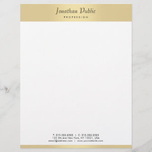 Trendiget elegant Faux Guld Modern Calligraphy Brevhuvud