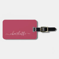 Trendiget elegant Magenta Script Namn Personlig