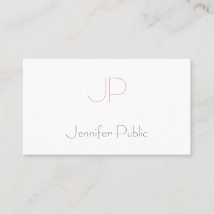 Trendiget elegant Monogram Clean Luxury Design Visitkort