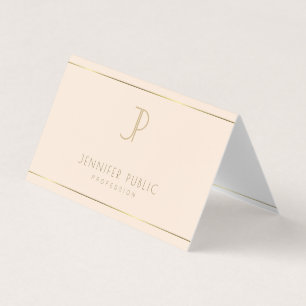 Trendiget elegant Monogram Modern Minimalist-mall Visitkort