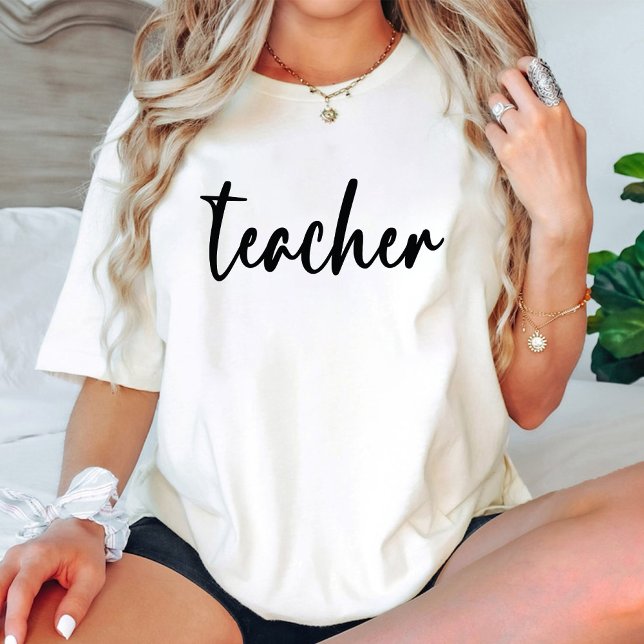 Trendiget Elementary Teacher Black typography T Shirt (Elementary Teacher Black typography trendy T-Shirt)