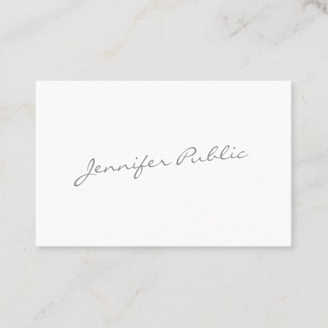 Trendiget Enkelt Elegant i Calligraphy Script Mode Visitkort (Framsida)