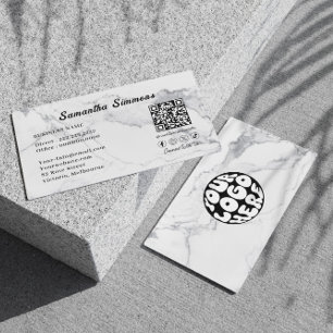 Trendiget Enkelt för medarbetare i QR-Logotypen fö Visitkort