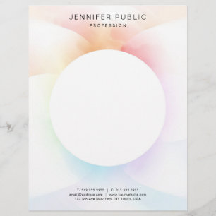 Trendiget Färgstark modern, minimalistisk mall Brevhuvud