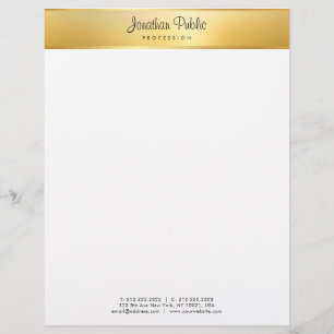 Trendiget Faux Guld Modern Elegant Calligraphed Na Brevhuvud