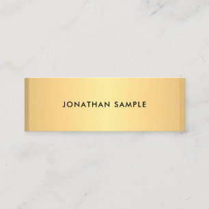 Trendiget Faux Guld Modern Simple Template Elegant Mini Visitkort