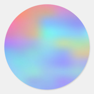 Trendiget Faux HoloGraph Bright Anpassningsbar Runt Klistermärke