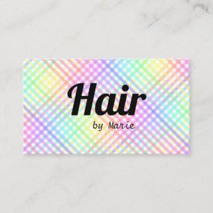 Trendiget Fet teckensnitt Pastel Rainbow Play Hair Visitkort