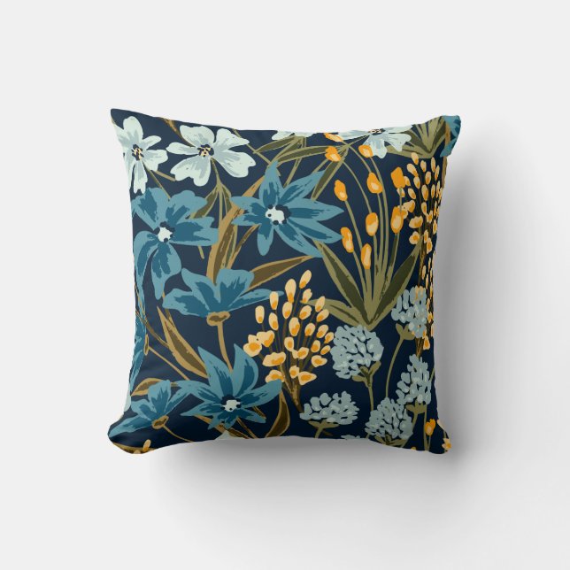 Trendiget Flödesfärgat vattenfärg Kudde (Framsida)