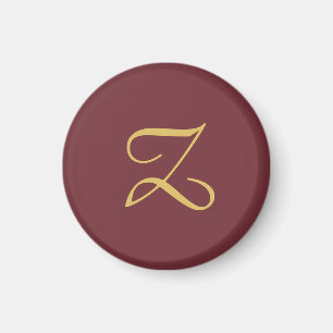Trendiget för Professionell i Vin Monogram, modern Magnet