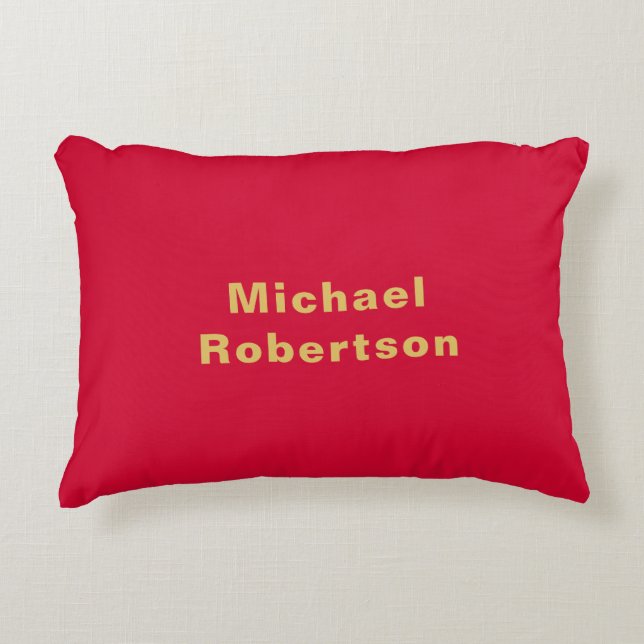 Trendiget för Professionellen Cherry Red Guld Färg Prydnadskudde (Framsidan)