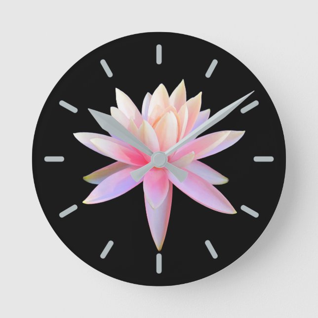 Trendiget för vacker Lotus Art Coola Rund Klocka (Framsida)