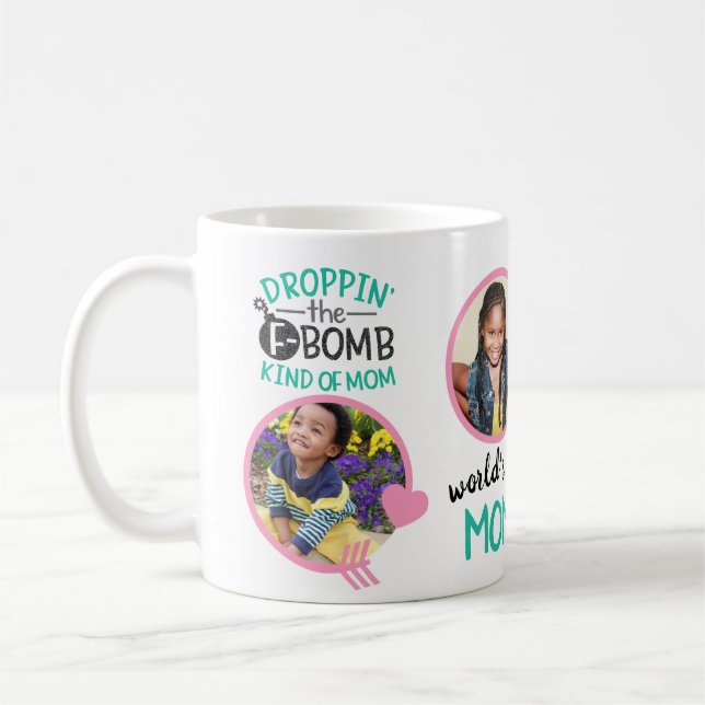 TRENDIGET FUNNY MAMMA QUOTES Photo MUGG - Cute Rol (Vänster)