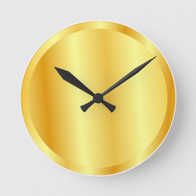 Trendiget Glamor Guld Elegant  -  Rund Klocka (Framsida)