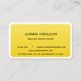 Trendiget Gold Foil Writer-redigerare för minimali Visitkort