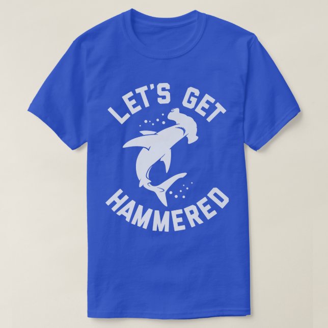 Trendiget gör att man kan hämta hammered Shark Hum T Shirt (Design framsida)