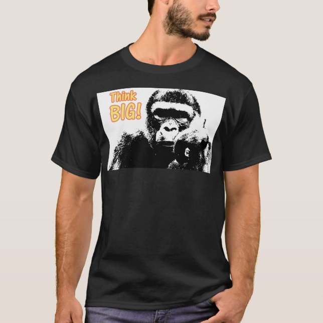 Trendiget Gorilla Pop Art Elegant Modern Motivatio T Shirt (Framsida)