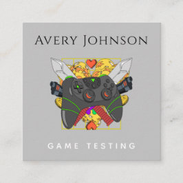 Trendiget Graphics Coola för speltestning i moder Fyrkantigt Visitkort