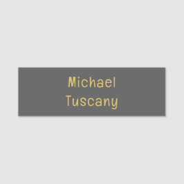 Trendiget Grått Guld Professionell  minimalistisk  Namnbricka