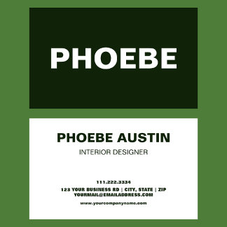 Trendiget Grönt av skog med enkel minimal Snyggt Visitkort