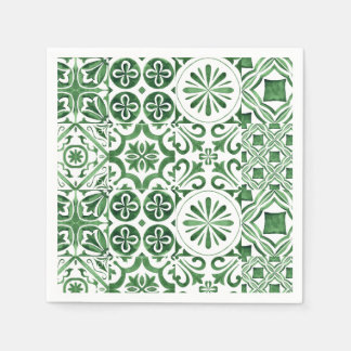 trendiget grönt under den italienska sommaren pappersservett