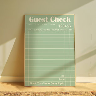 Trendiget Guest Check Kitchen Wall Art Poster