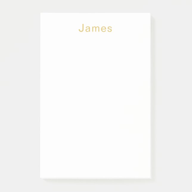 Trendiget Guld Färg Professionell, minimalistiskt  Post-it Block (Framsida)