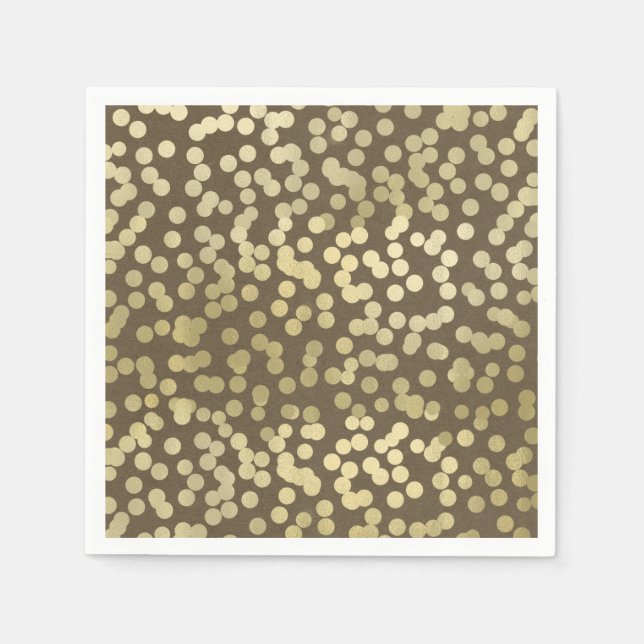 Trendiget guld Modern Rustic Kraft Chic Elegant  Pappersservett (Framsidan)